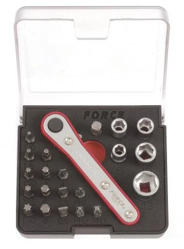 Набір біт 1/4" L25мм PH, SL, HEX, Torx 22 од. Force (2222)