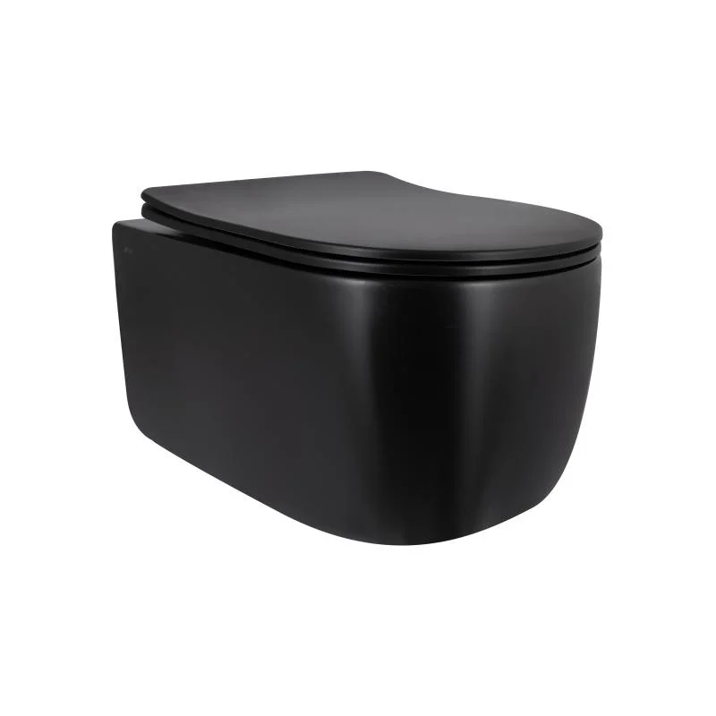 Унітаз підвісний Qtap Taurus Ultra Quiet QTTAU28BLM50504 Чорний (Slim, Duroplast, Soft-close, Quick Release)