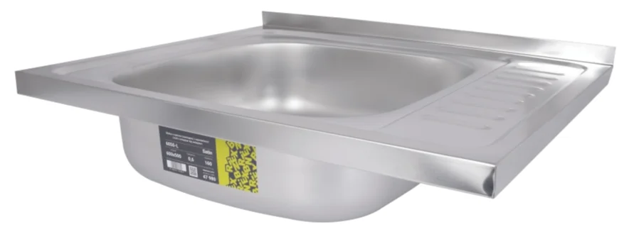 Кухонна мийка Brinex 6050-L (satin) 0,6 мм