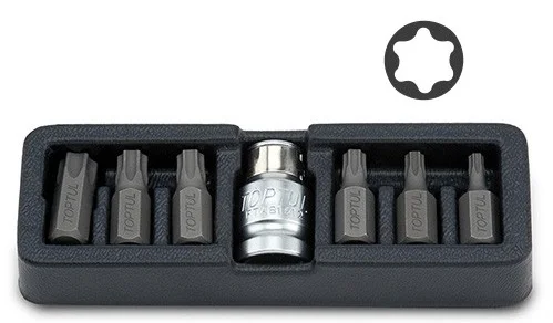 Набір біт 10мм TORX T25-T55 7 од. Toptul (GAAT0705)