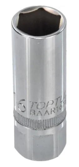 Головка свічкова Toptul 1/2" 16мм 6-гранна (BAAR1616)