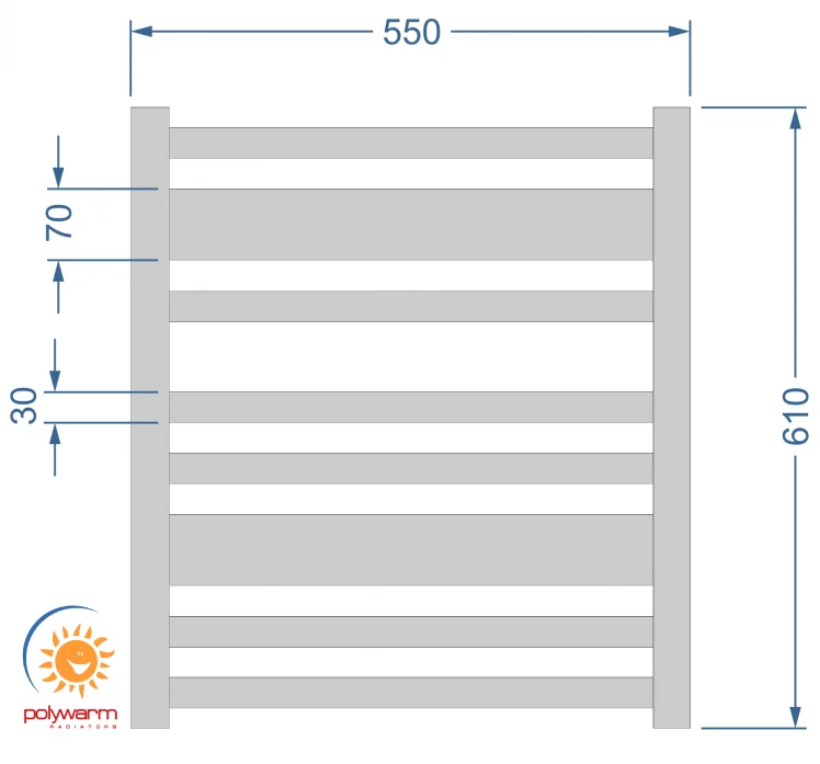 Рушникосушка Polywarm Bukovyna WB 8/55 (чорний)