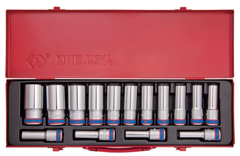 Набір головок King Tony 1/2" 10-32 мм 15од. 6-ти гранних (4315MR)