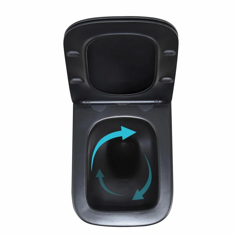 Унітаз підвісний Qtap Crow Ultra Quiet QT05335171MB Чорний (Slim, Duroplast, Soft-close, Quick Release) - фото 6