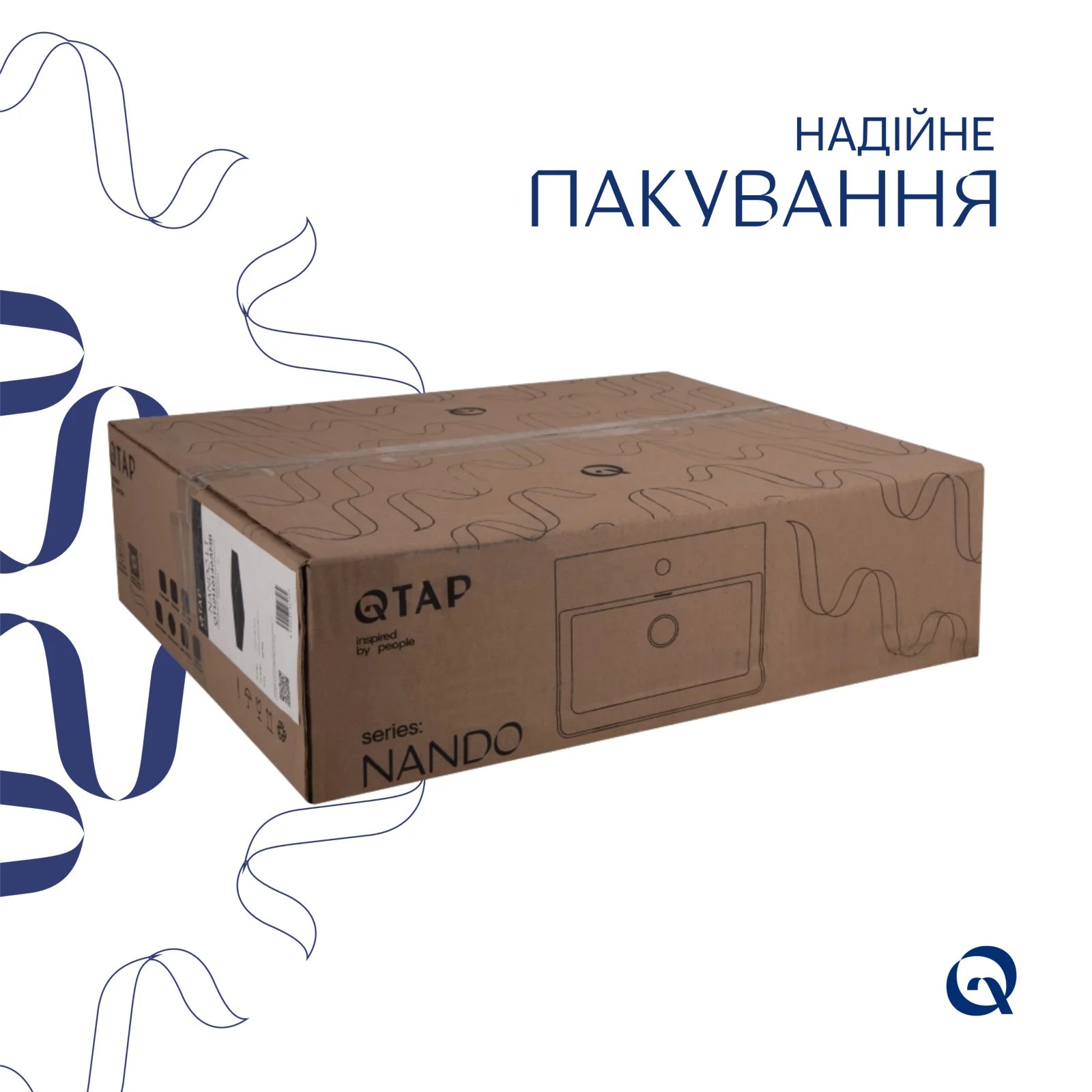 Раковина Qtap Nando LT 500х420х130 Черный - фото 7
