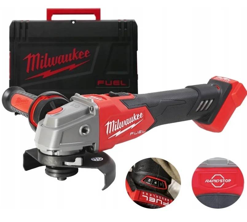 Кутова шліфувальна машина акумуляторна безщіткова Milwaukee M18 FSAGV125XB-0X FUEL (4933478436)