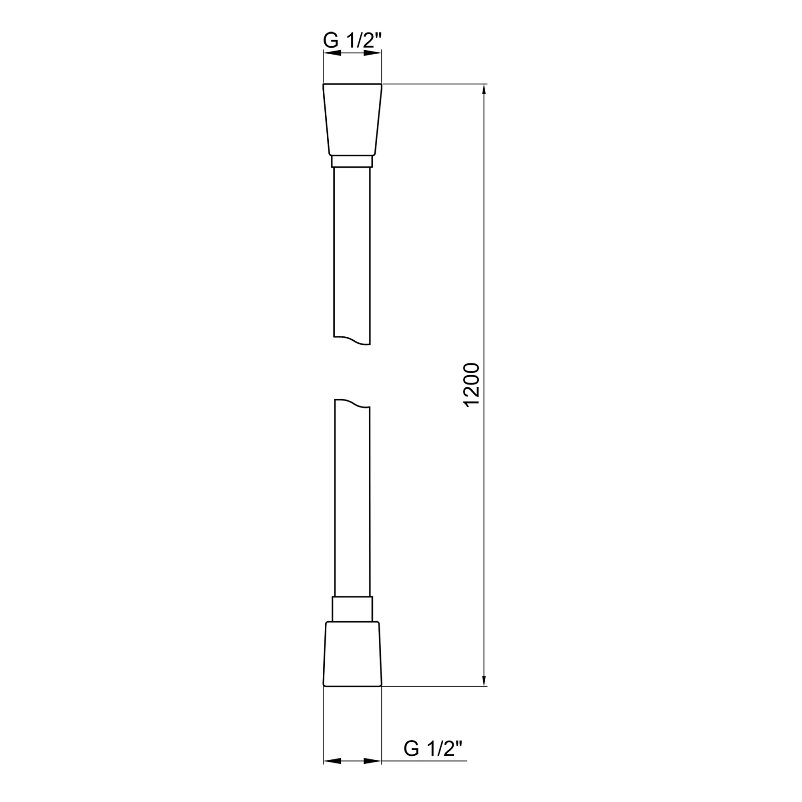 Шланг для душа Qtap Hadice PVC120B Черный - фото 2