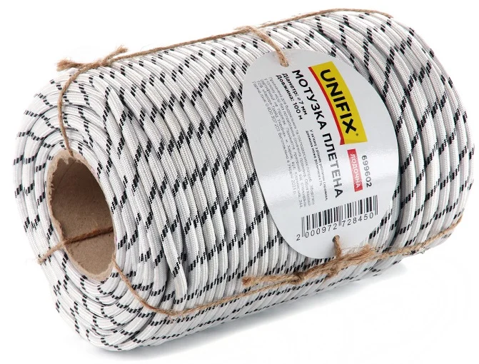 Мотузка плетена човнова 100м 7мм Unifix (699602)
