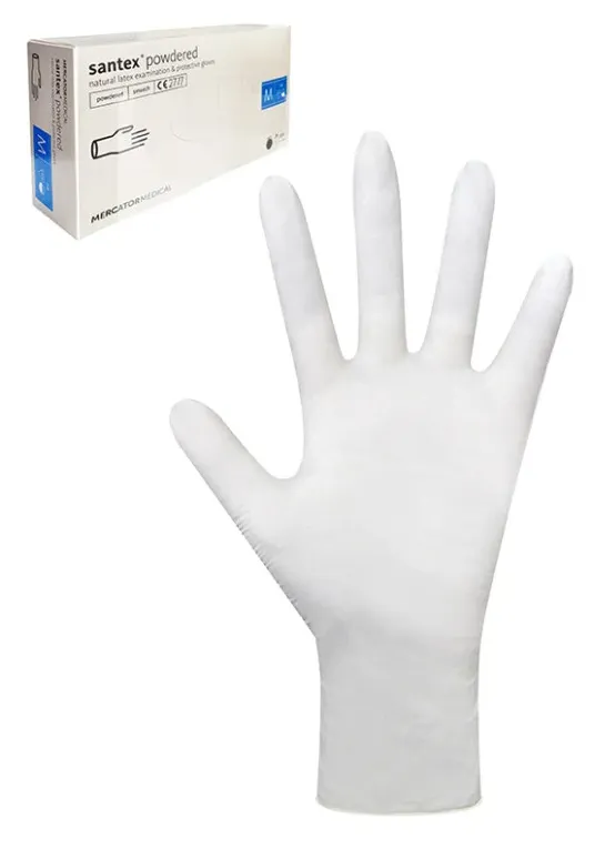 Перчатки медицинские латексные Santex (50 пар)
