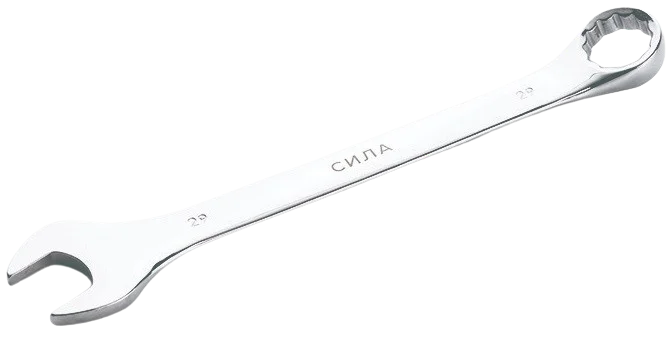 Ключ ріжково-накидний полірований 29 мм Сила (201079)