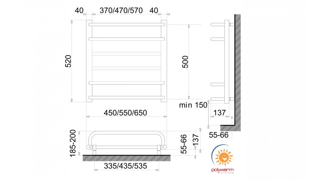 Рушникосушка Polywarm Afla Sensor ED 6/45 Wi-Fi