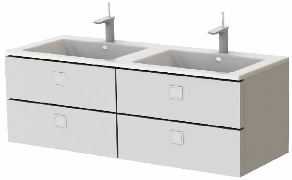 Тумба Botticelli Rimini Rm-130d з умивальником Marlen-1300d Білий