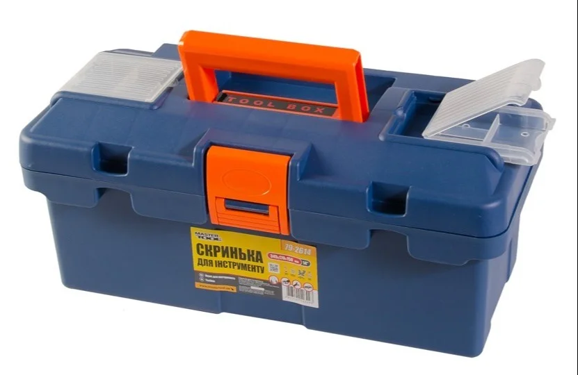 Скриня для інструментів з пластиковими замками органайзери 14" 345х170х150 мм MasterTool 79-2614