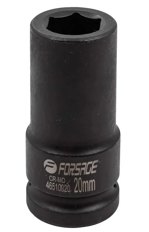 Ударна глибока торцева головка 6-гранна 20 мм 3/4" Forsage (F-46510020)
