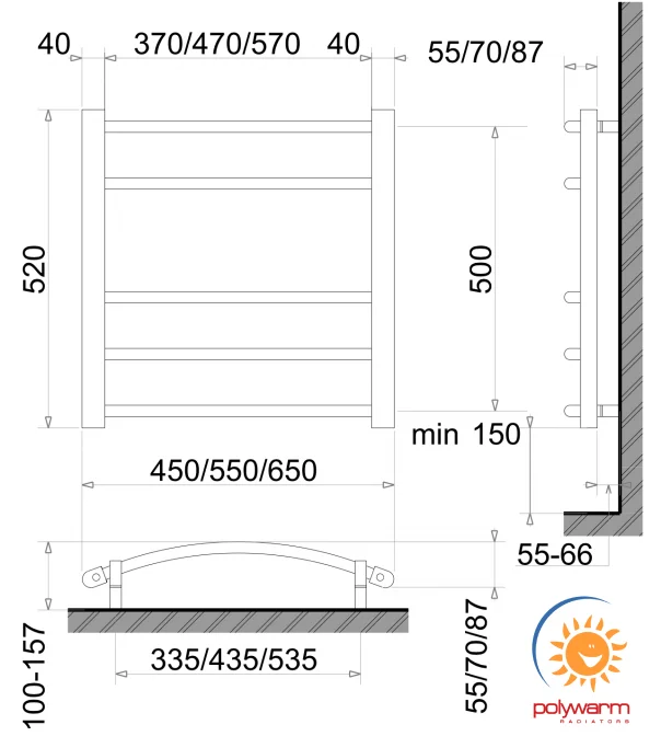 Рушникосушка Polywarm Welt Sensor EG 5/45 Wi-Fi