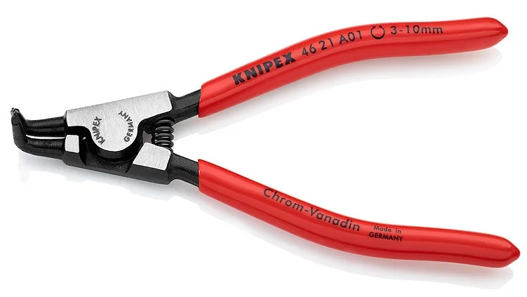 Щипці для зовнішніх стопорних кілець під кутом 90° Knipex L=125 мм (46 21 A01)