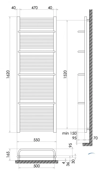Полотенцесушитель Polywarm Berlin WD 36/55 - фото 2