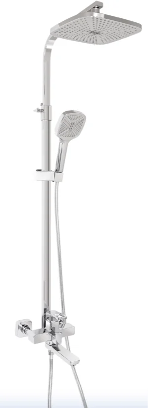 Душова система універсальна Lidz Wawel 1030 на три споживачі (з виливом) (k35) LDWAW1030CRM45391 Chrome