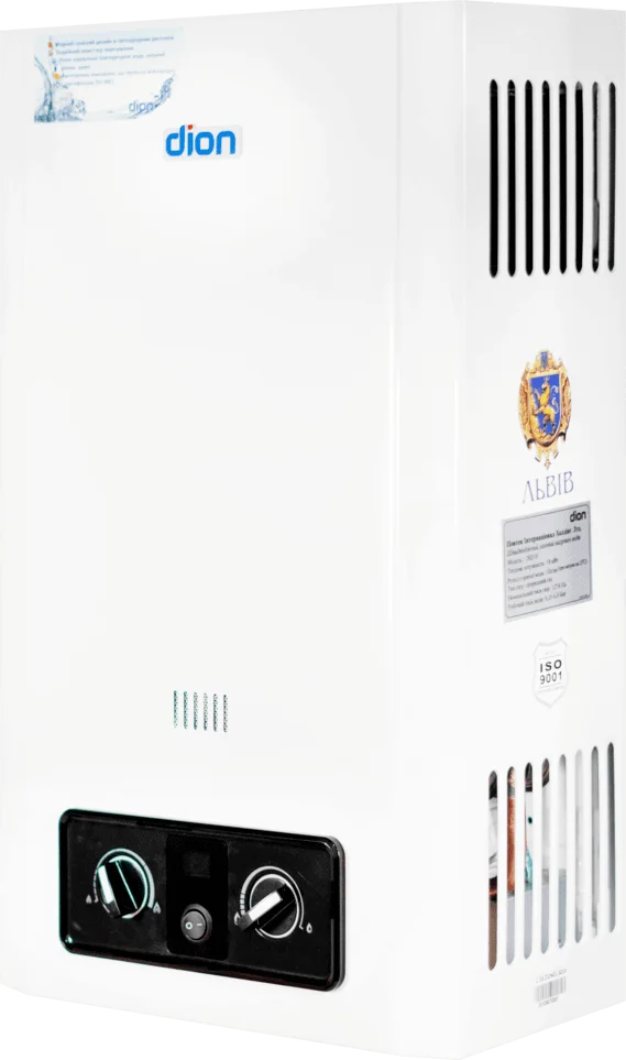 Газова колонка DION JSD 10 LCD біло-чорна (преміум)