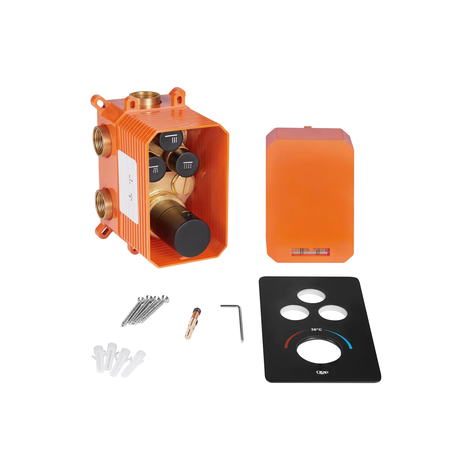 Змішувач для душу Qtap Votice 6443T105NKB Чорний - фото 5