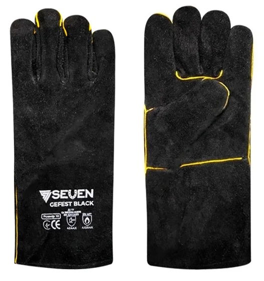 Рукавиця крага на підкладці чорна довга Р10 GEFEST BLACK Seven