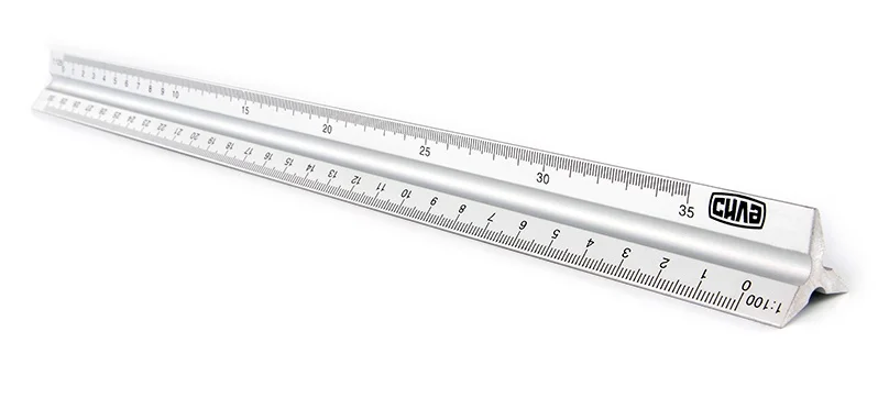 Лінійка масштабна алюмінієва 22х300 мм Сила (500838)