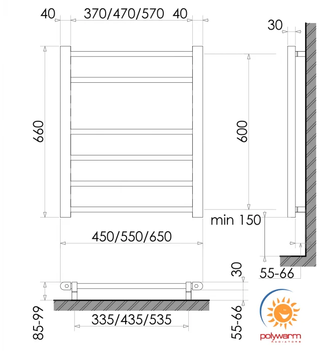 Рушникосушка Polywarm Kraft ER 6/55 - фото 2