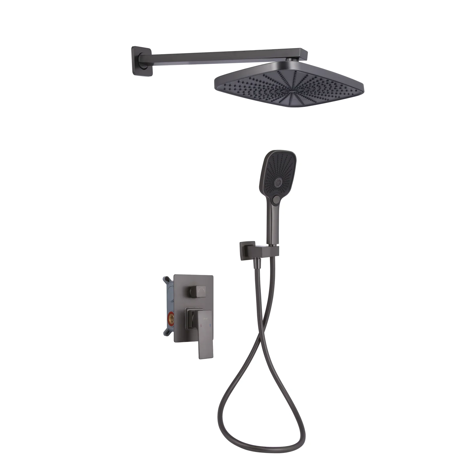 Душевая система Qtap Gemini QTGEM113GMB45698 Gunmetal Black PVD