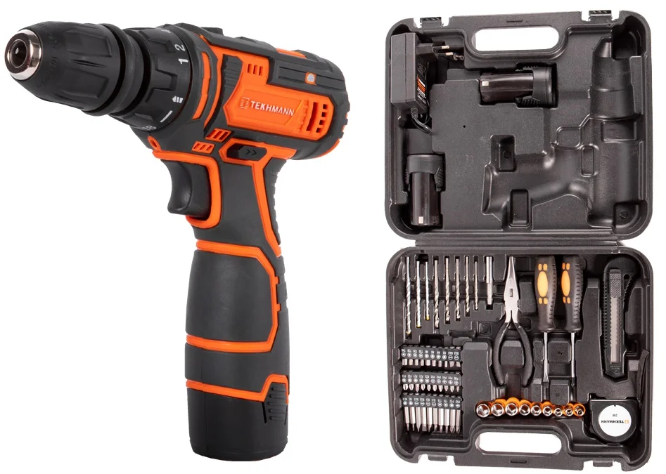 Шуруповерт акумуляторний Tekhmann TCD-12/2 BS KIT (850979)