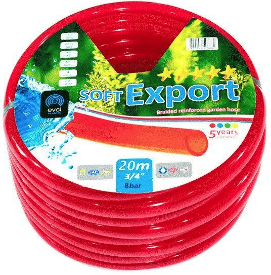 Шланг прозорий Evci Plastik Export Soft 3/4" (червоний)