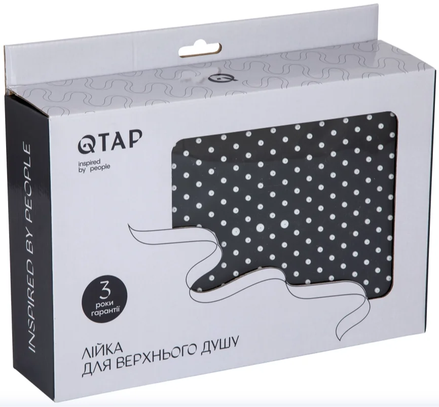 Лійка для верхнього душу Q-Tap Hlavova 300x200 Black
