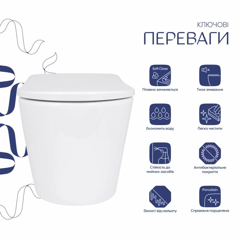 Унітаз підвісний Qtap Scorpio ML Ultra Quiet QTSCOML26W49622 (Soft-close, MagLock) - фото 3