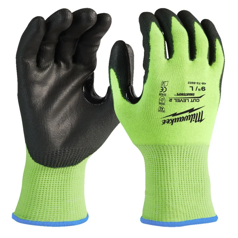 Рукавиці Milwaukee Hi-Vis протипорізні 2/B рівня