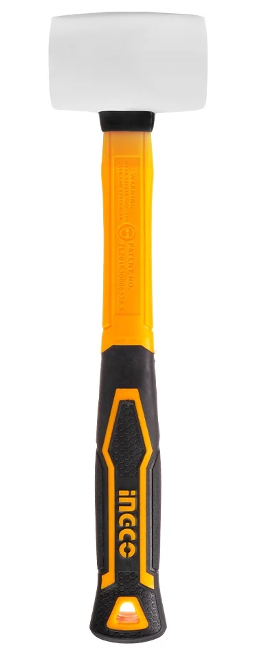 Киянка гумова 450 г біла, фіберглас Ingco (HRUH8316)