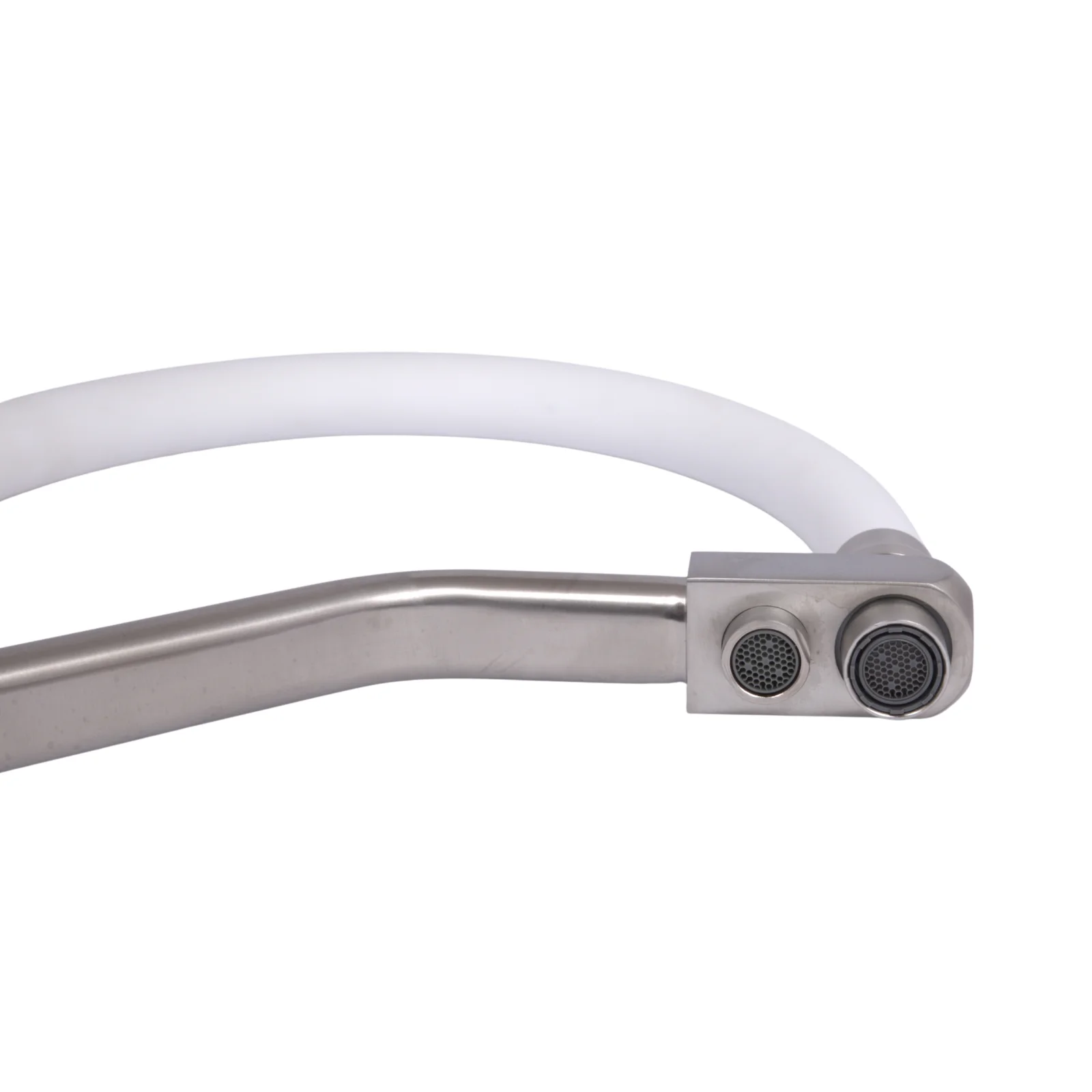 Излив для смесителя Lidz Aria 020F3 Nickel/White - фото 3
