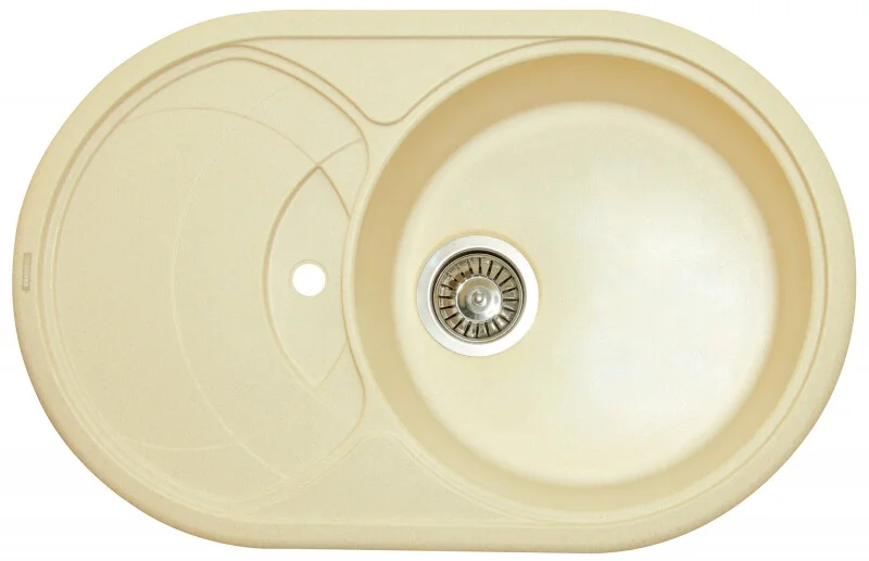 Кухонна мийка Granitika Oval (кремова)