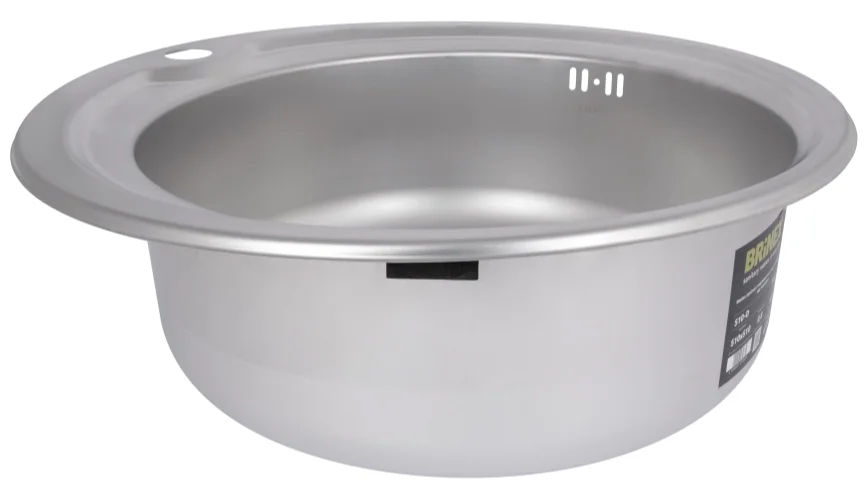 Кухонна мийка Brinex 510-D 0,8 мм (Satin)
