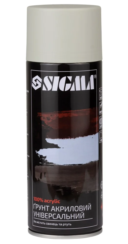 Ґрунт аерозольний акриловий RAL 7015 Сірий 400мл Sigma 2737521
