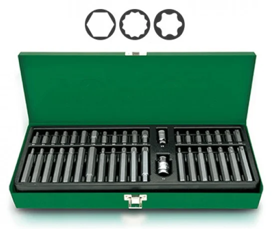 Набір біт 10мм HEX, TORX, SPLINE 40 од. Toptul (GAAD4002)