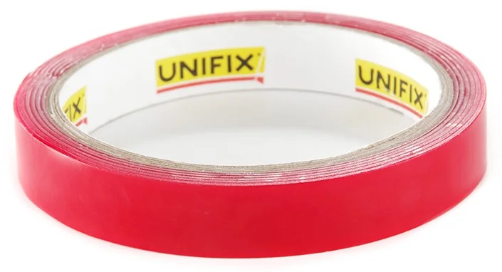 Стрічка клейка двостороння піно-акрилова 2 м 15 мм 1 мм Unifix (PA-1152)