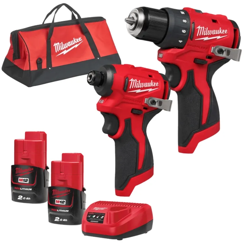 Набор аккумуляторных инструментов Milwaukee M12 BLPP2D-202