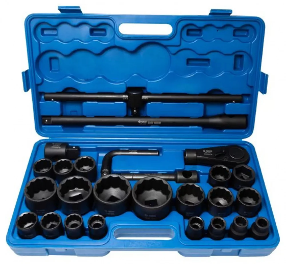 Набір ударних 12-гранних головок 1", 3/4" 26 предметів Forsage (F-68262-9MPB)