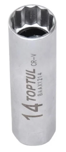 Головка свічкова Toptul 3/8" 14 мм 12-ти гранна (BAAX1214)