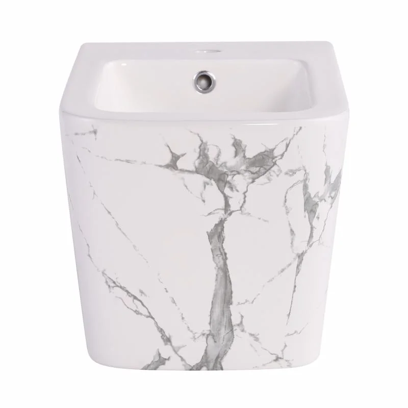 Біде підвісне Qtap Tern QT17551303GMR Мармур - фото 3