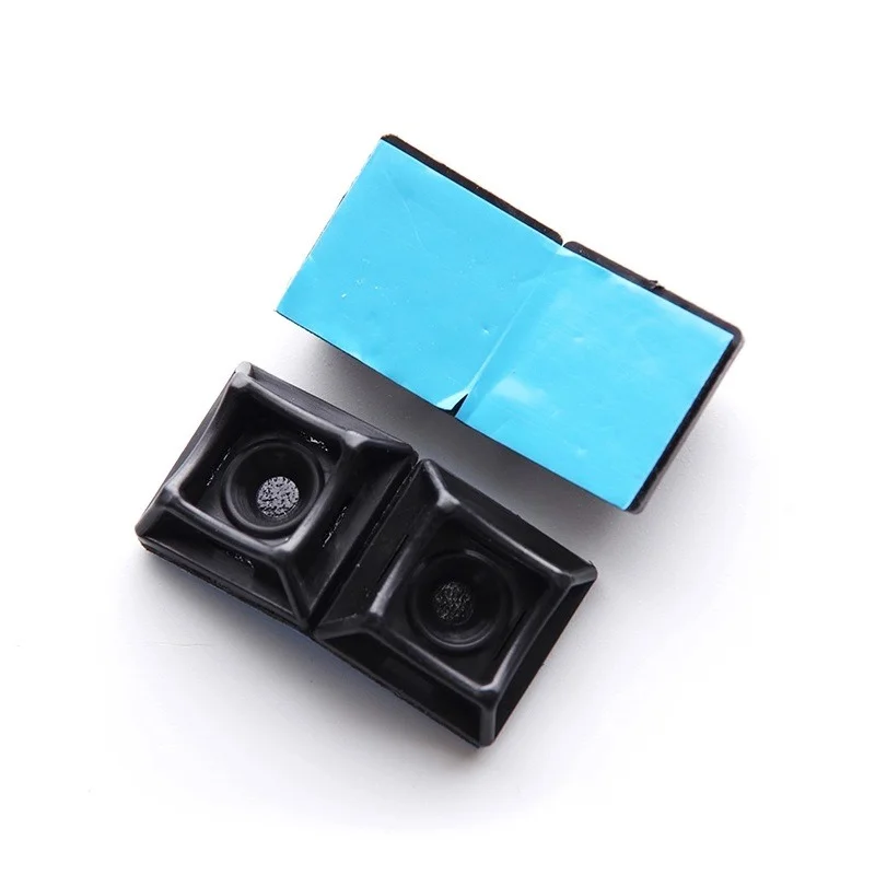 Майданчик універсальний 20х20 з отвором для стяжки шириною до 5мм чорний Apro (10 шт) (PH-2020BD)