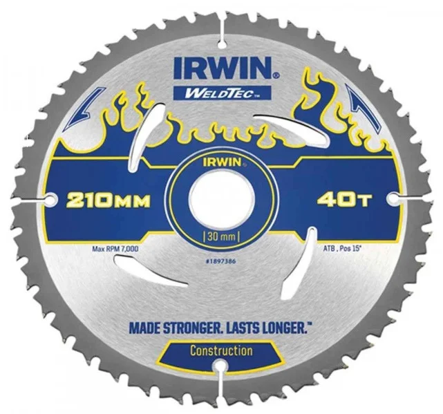 Диск пильний Irwin Weldtec CSB 210мм/T40/30/20 (1897386)