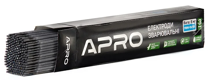 Електроди зварювальні 3мм 5кг Apro УОНІ-13/55 (699936)