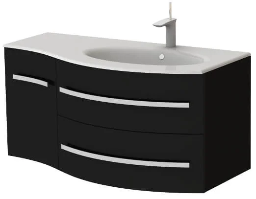 Тумба Botticelli Vanessa Vndr з умивальником Vanessa-110R Чорний