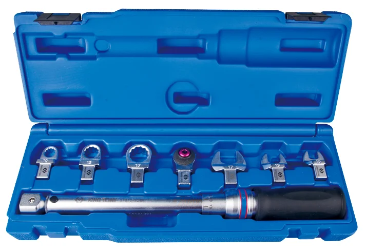 Ключ динамометричний King Tony 9х12мм 10-60Нм з насадками 7 од. (345104D08MR)