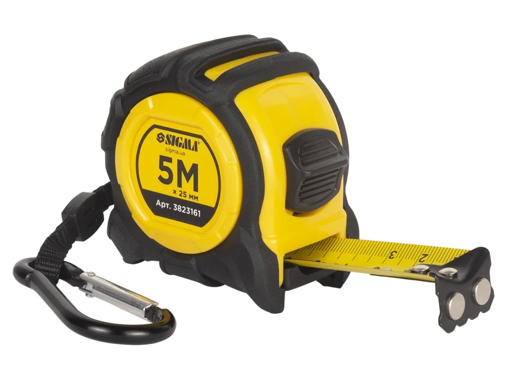 Рулетка магнітна Sigma Advanced 5м×25мм (3823161)